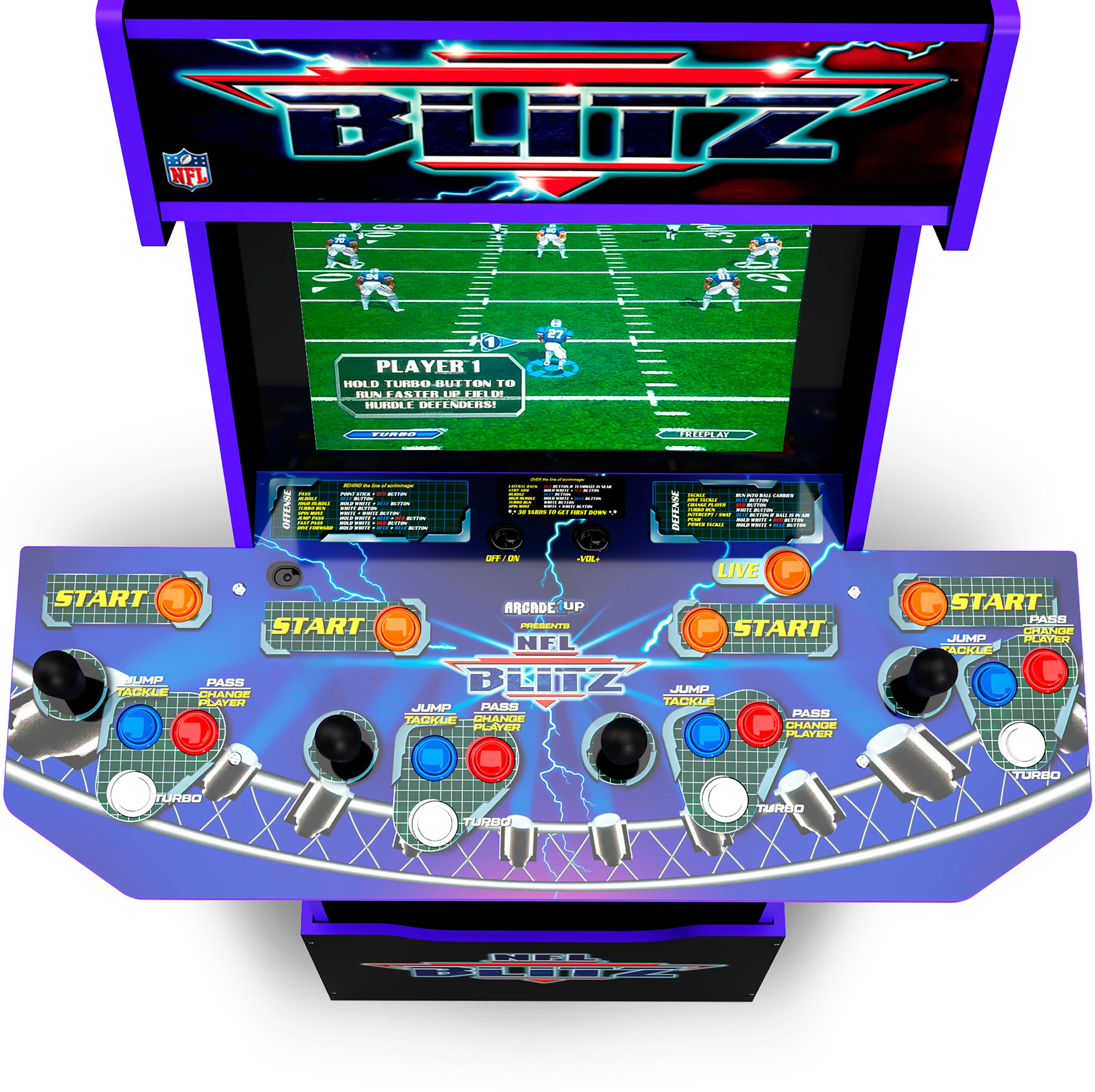 Arcade1Up NFL Blitz Arcade with Riser and Lit Marquee NFL-A-207410