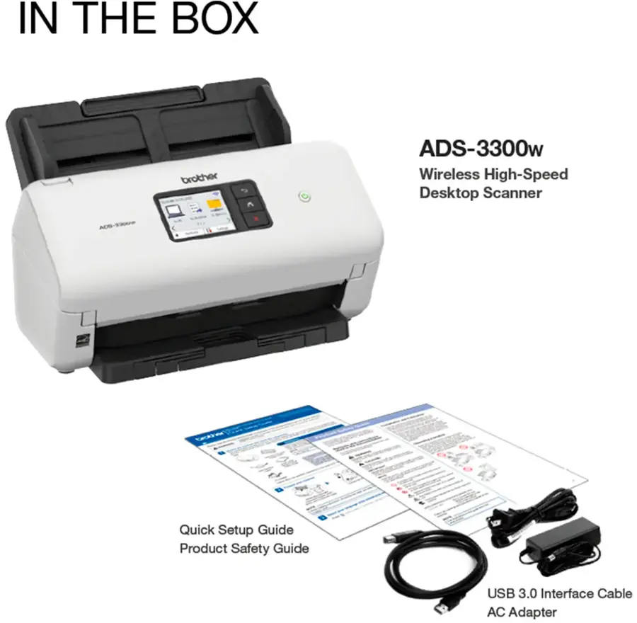 Alt View 16. Brother - ADS-3300W Wireless High-Speed Desktop Scanner.