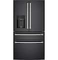 Café - 36 in. Wide 22.3 Cu. Ft. 4-Door French Door Counter-Depth Smart Refrigerator with Convertible Drawer with Soft Freeze - Matte Black