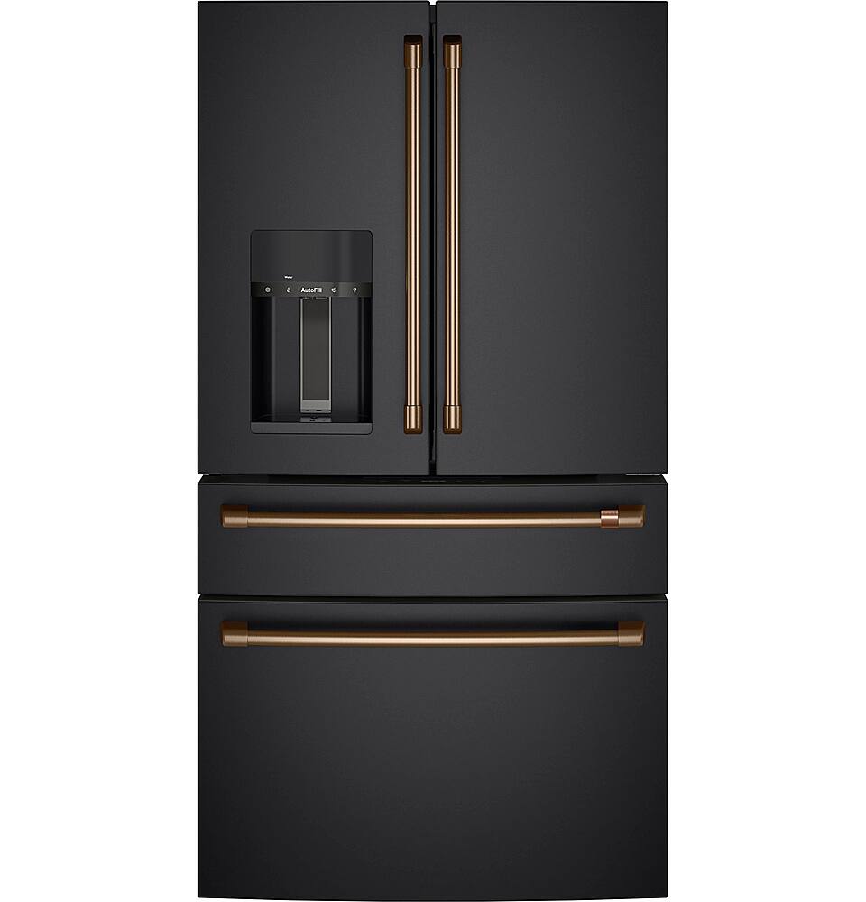 Alt View 36. Café - 22.3 Cu. Ft. Counter-Depth 4-Drawer French-Door Refrigerator, Customizable - Matte Black.