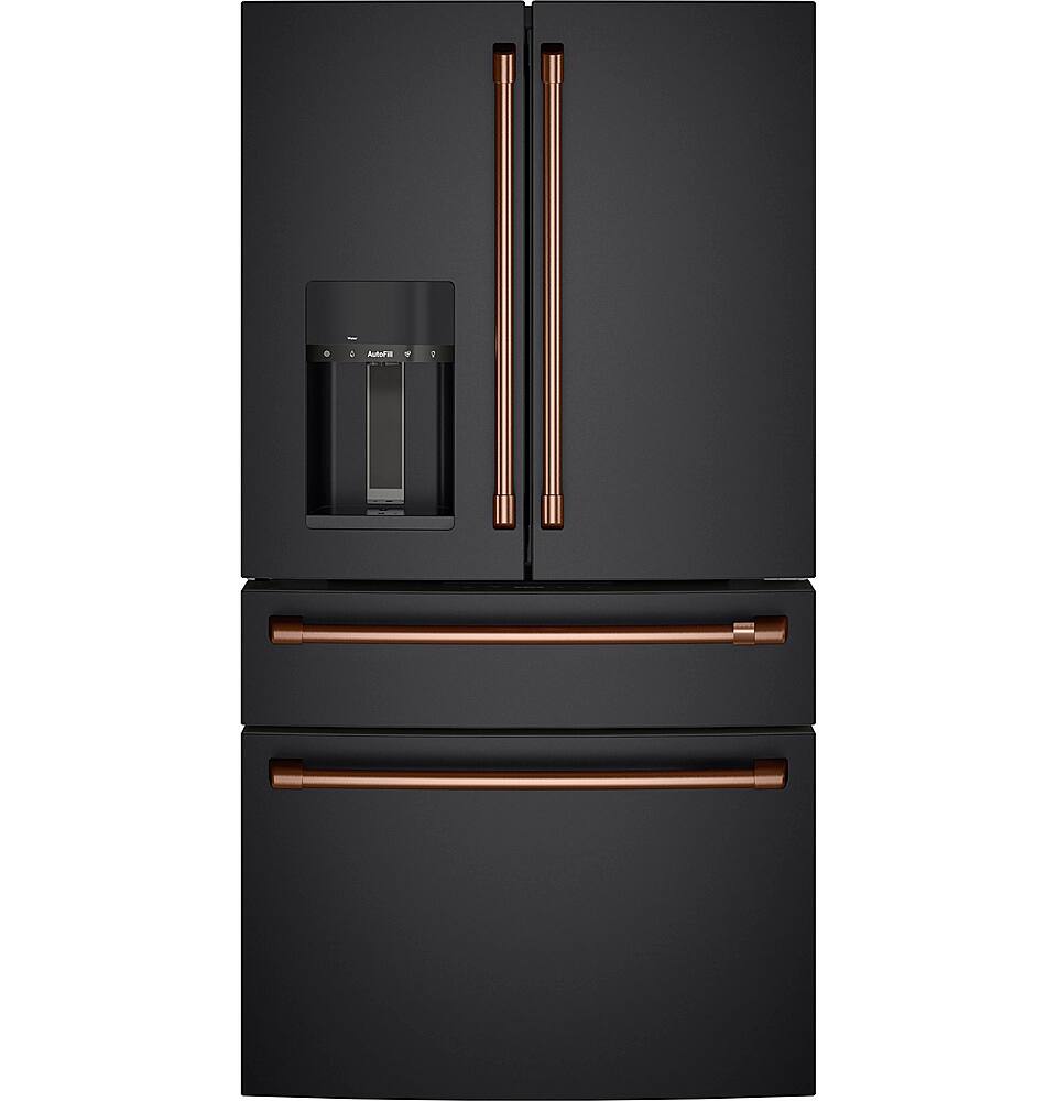 Alt View 37. Café - 22.3 Cu. Ft. Counter-Depth 4-Drawer French-Door Refrigerator, Customizable - Matte Black.