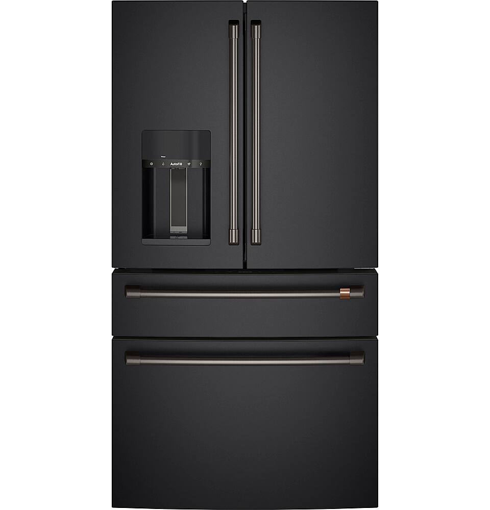 Alt View 40. Café - 22.3 Cu. Ft. Counter-Depth 4-Drawer French-Door Refrigerator, Customizable - Matte Black.