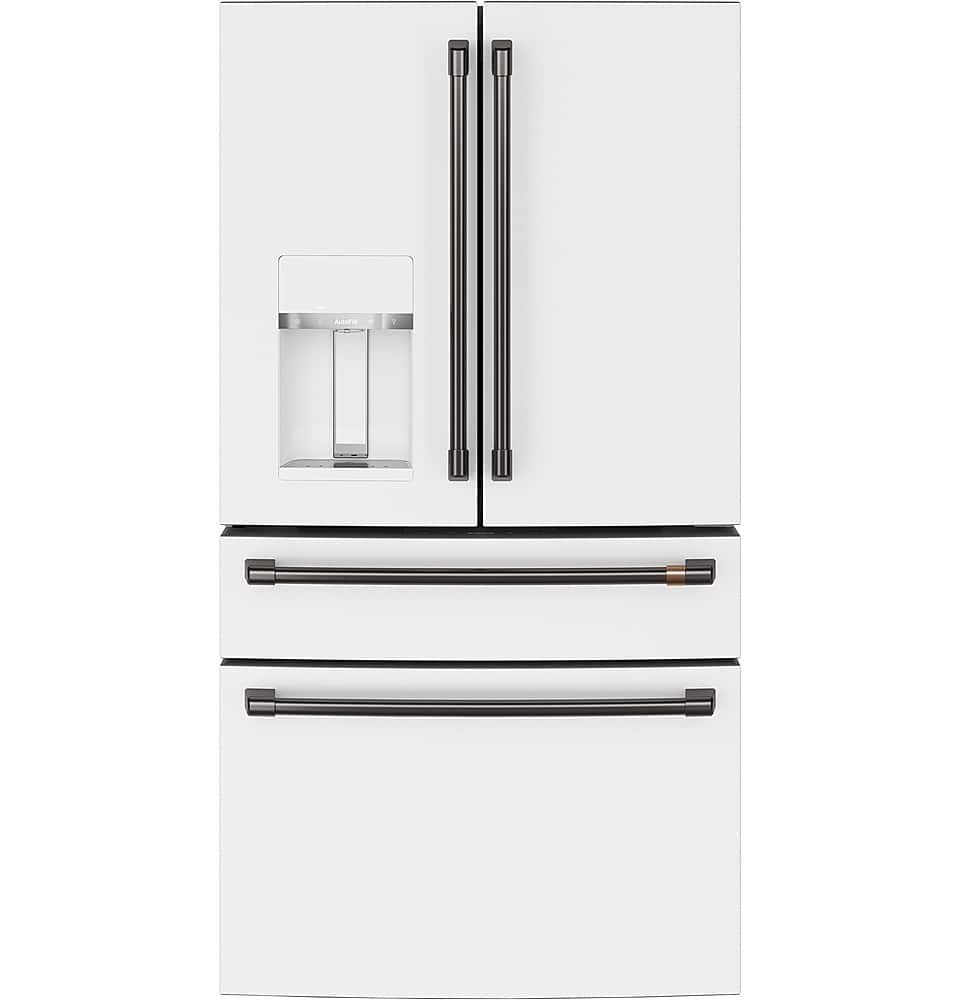 Alt View 36. Café - 22.3 Cu. Ft. Counter-Depth 4-Drawer French-Door Refrigerator, Customizable - Matte White.