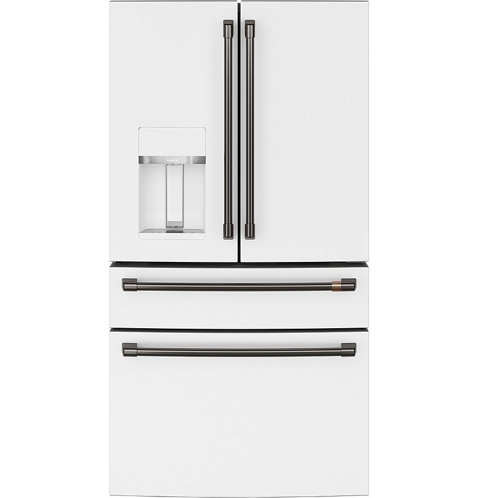Alt View 36. Café - 22.3 Cu. Ft. Counter-Depth 4-Drawer French-Door Refrigerator, Customizable - Matte White.