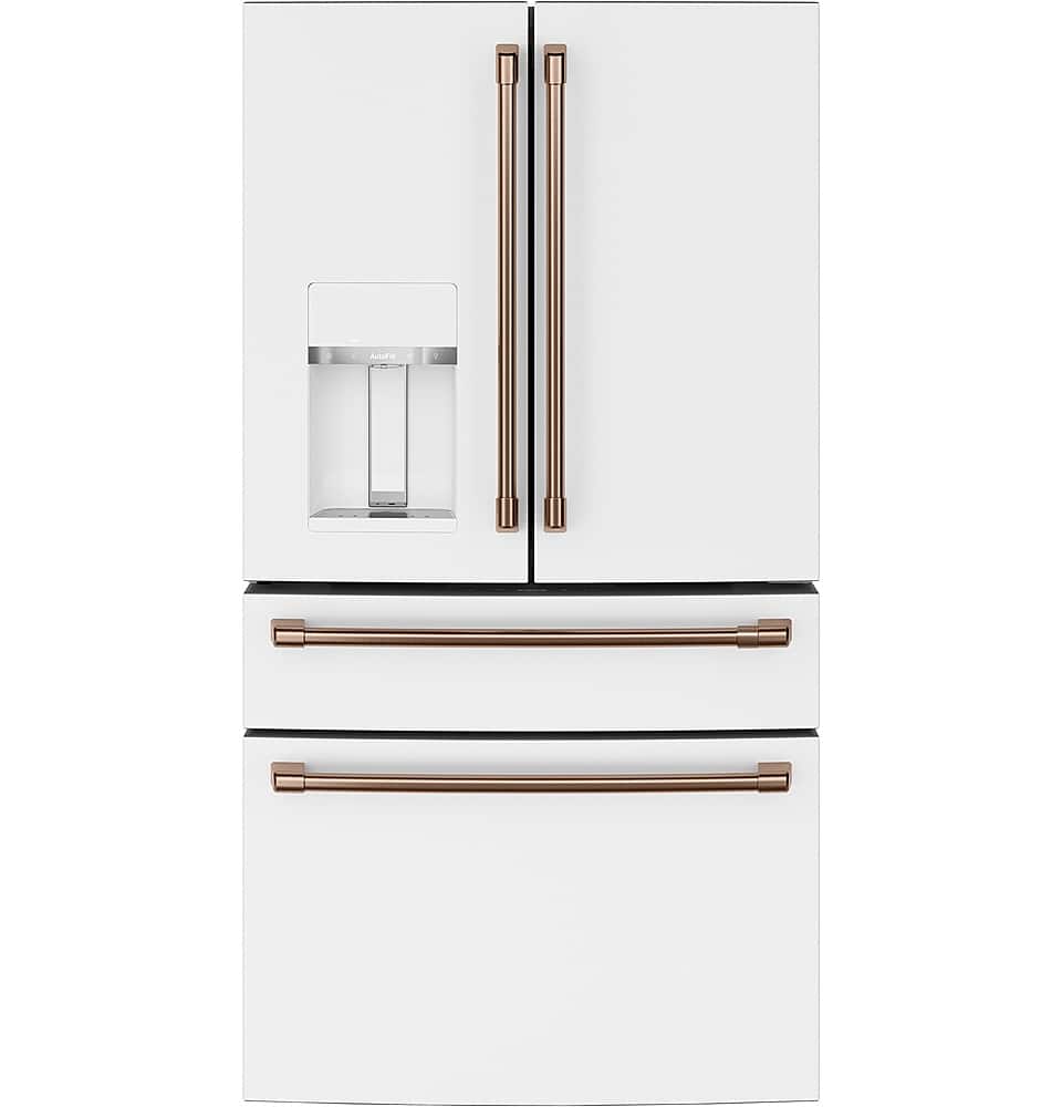 Alt View 37. Café - 22.3 Cu. Ft. Counter-Depth 4-Drawer French-Door Refrigerator, Customizable - Matte White.