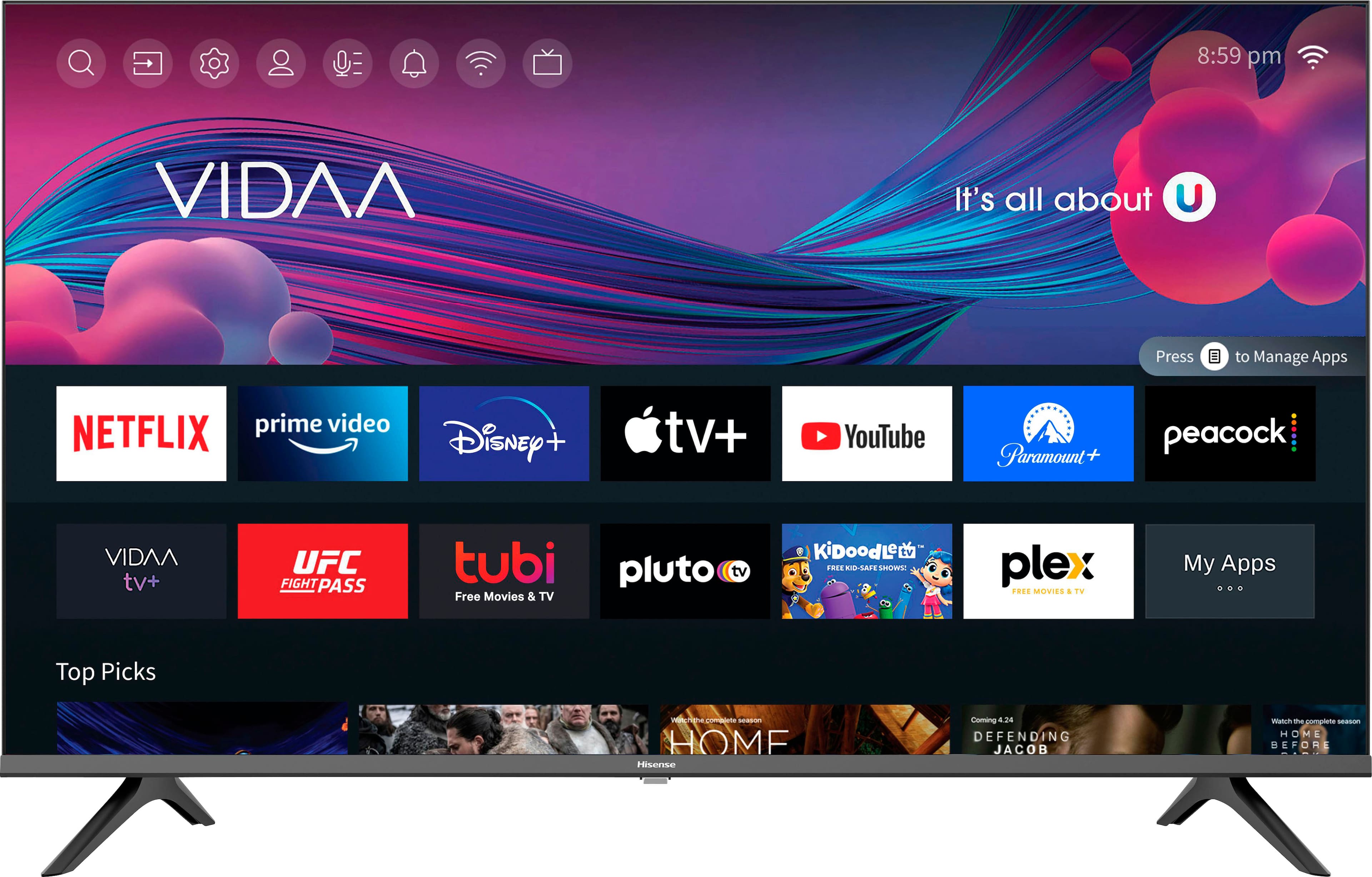 Esmerado bar Tecnología Hisense 40" Class A4G Series LED Full HD Smart Vidaa TV 40A4GV - Best Buy