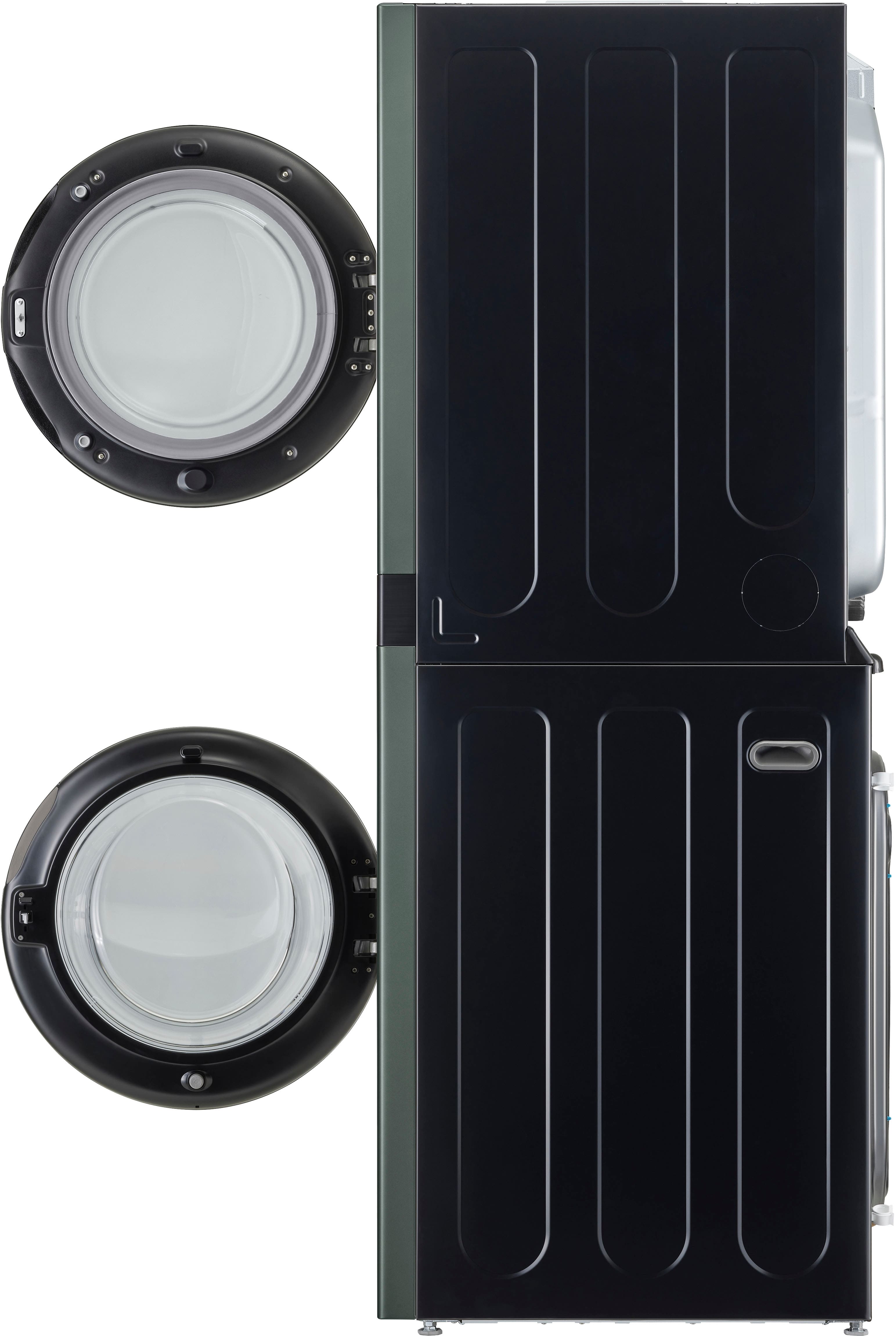 Alt View 18. LG - 4.5 Cu. Ft. HE Smart Front Load Washer and 7.4 Cu. Ft. Gas Dryer WashTower with Steam and Built-In Intelligence - Nature Green.