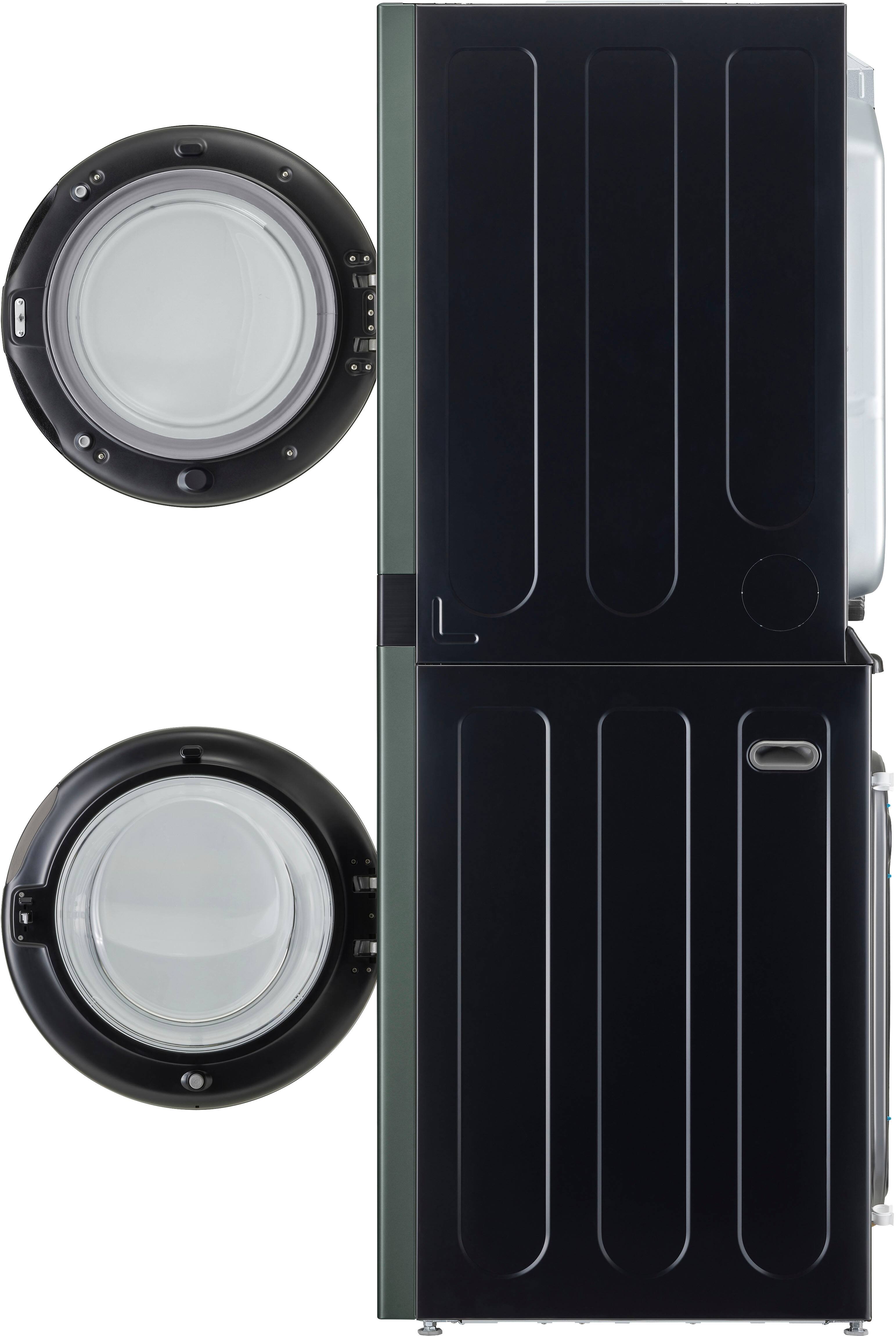 Alt View 18. LG - 4.5 Cu. Ft. HE Smart Front Load Washer and 7.4 Cu. Ft. Gas Dryer WashTower with Steam and Built-In Intelligence - Nature Green.