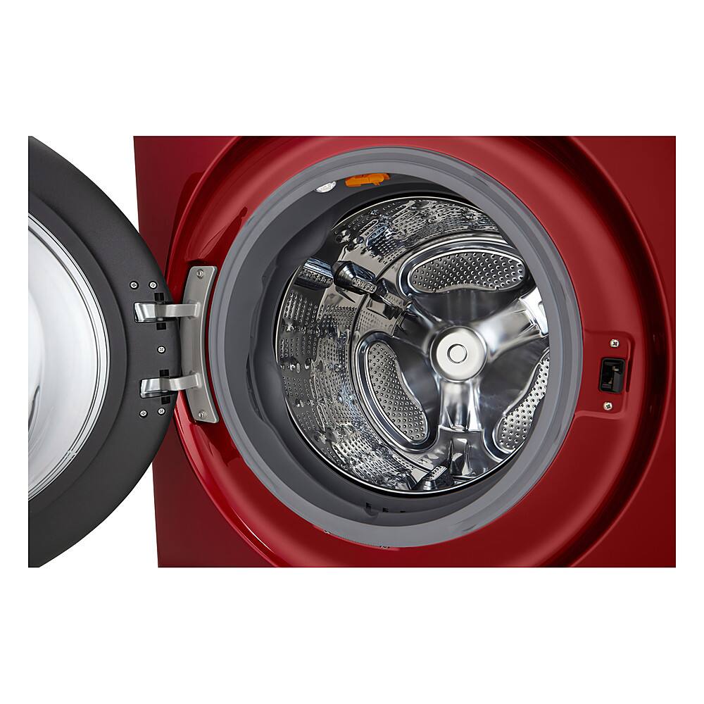 Alt View 21. LG - 4.5 Cu. Ft. HE Smart Front Load Washer and 7.4 Cu. Ft. Electric Dryer WashTower with Steam and Built-In Intelligence - Candy Apple Red.