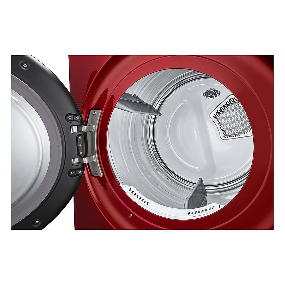 Alt View 22. LG - 4.5 Cu. Ft. HE Smart Front Load Washer and 7.4 Cu. Ft. Gas Dryer WashTower with Steam and Built-In Intelligence - Candy Apple Red.