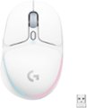 Front. Logitech - G705 Aurora Collection Wireless Optical Gaming Mouse with Customizable LIGHTSYNC RGB Lighting - White Mist.