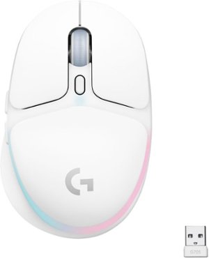 Logitech - G705 Aurora Collection Wireless Optical Gaming Mouse with Customizable LIGHTSYNC RGB Lighting - White Mist