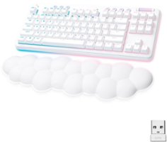 Logitech - G715 Aurora Collection TKL Wireless Mechanical Tactile Switch Gaming Keyboard for PC/Mac with Palm Rest Included - White Mist - Front_Zoom