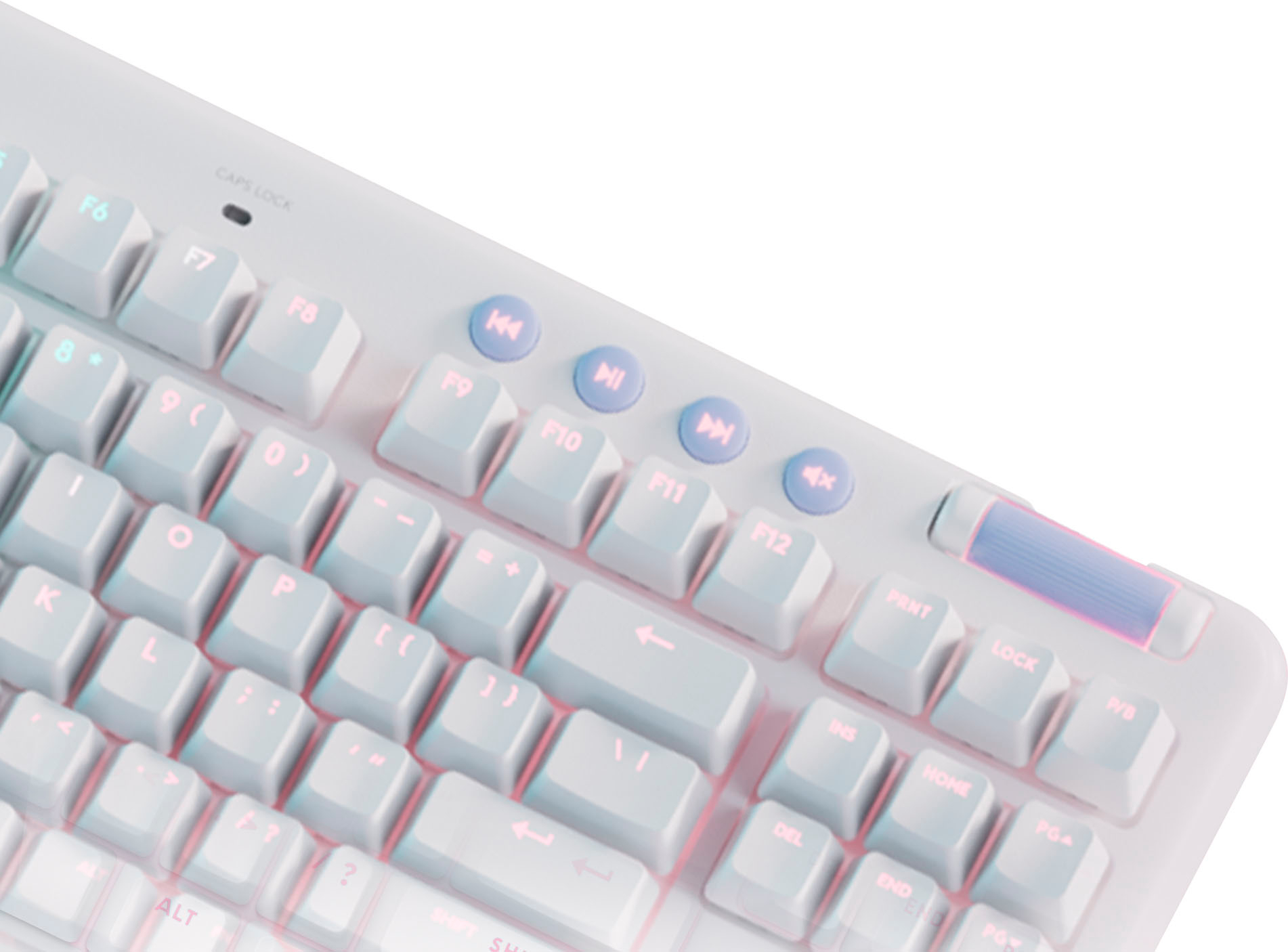 Logitech G715 TKL Aurora Collection Wireless Mechanical Gaming Keyboard -  White, US English (Clicky Switches) for sale online