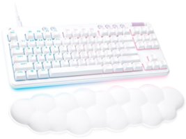 Logitech - G713 Aurora Collection TKL Wired Mechanical Tactile Switch Gaming Keyboard for PC/Mac with Palm Rest Included - White Mist - Front_Zoom