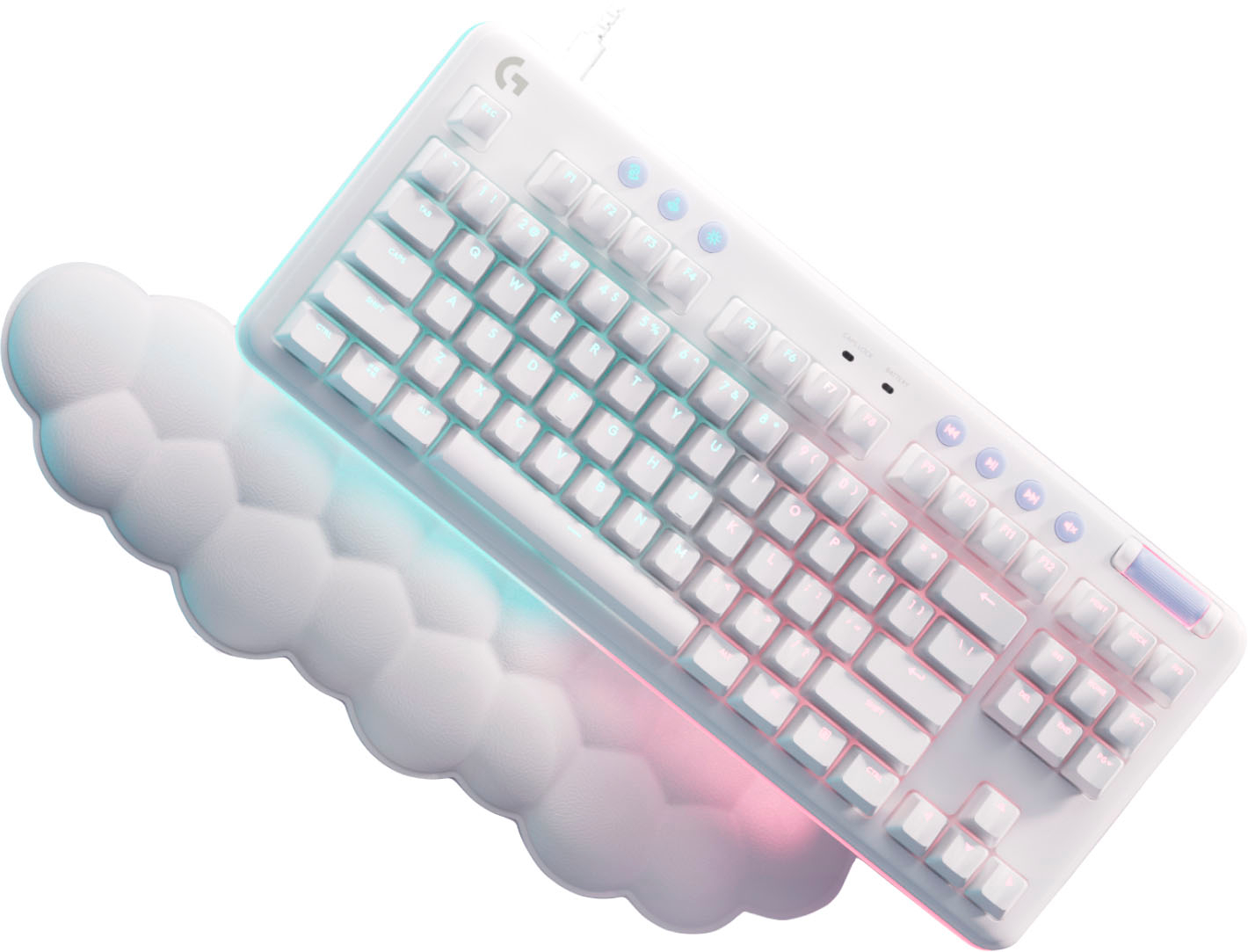 Logitech G713 Aurora Collection TKL Wired Mechanical Tactile Switch Keyboard for Palm Rest Included White Mist 920-010413 - Best Buy