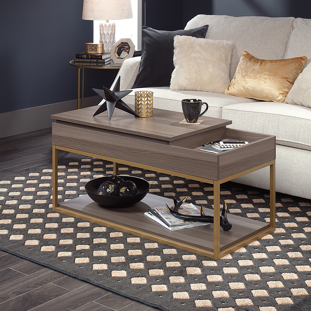 Left View: Sauder - International Lux Lift Top Coffee Table