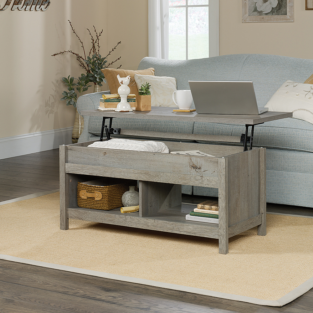 Left View: Simpli Home - Amherst Bedside Table - Farmhouse Brown