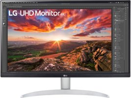 LG - 27” IPS LED 4K UHD 60Hz AMD FreeSync Monitor with HDR (DisplayPort, HDMI) - Black - Front_Zoom