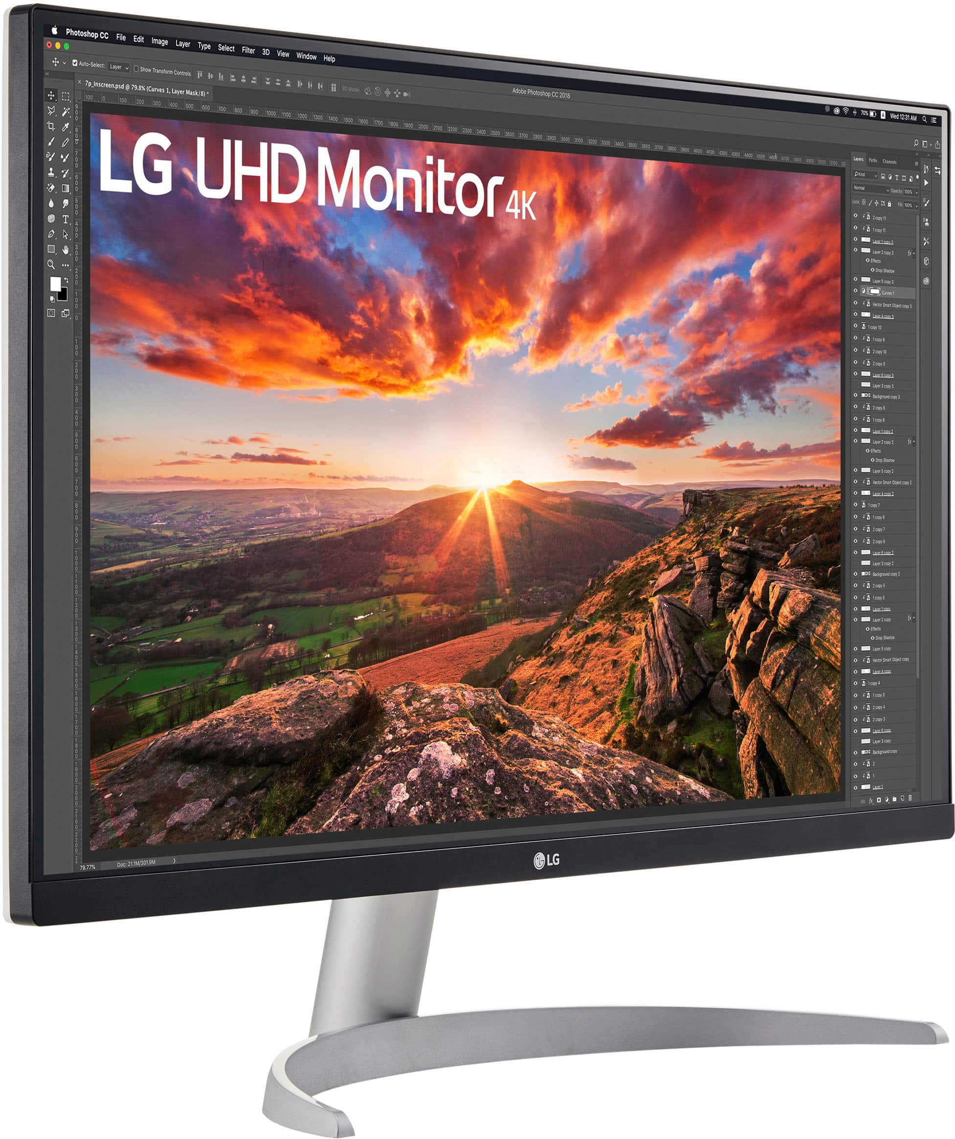 LG IPS LED 4K UHD AMD FreeSync Monitor with HDR Display Port & HDMI - Black - 27 in