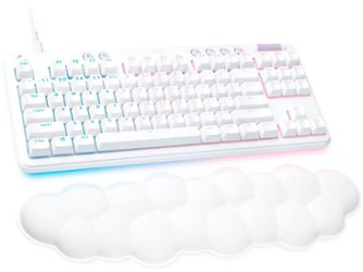Logitech - G713 Aurora Collection TKL Wired Mechanical Linear Switch Gaming Keyboard for PC/Mac with Palm Rest Included - White Mist - Front_Zoom