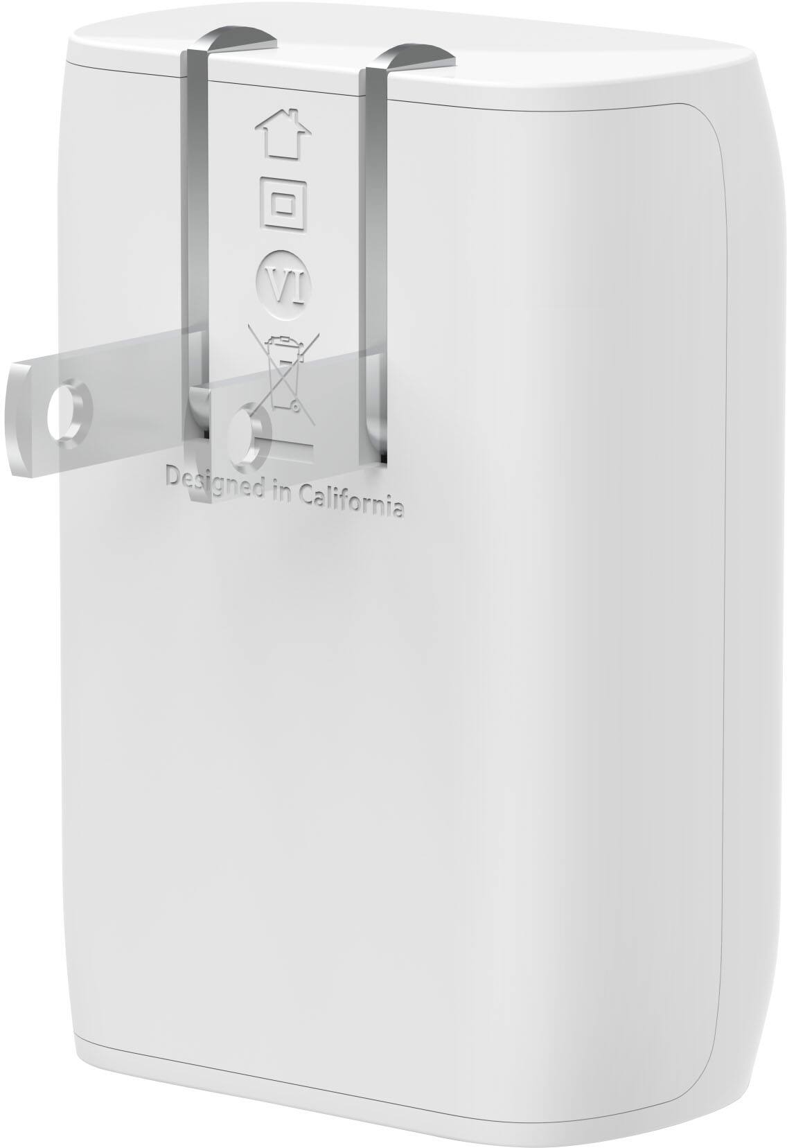 Alt View 11. Belkin - 30W USB-C Wall Charger, Power Delivery USB-C Charger with PPS Fast Charging for Apple iPhone and Samsung - White.