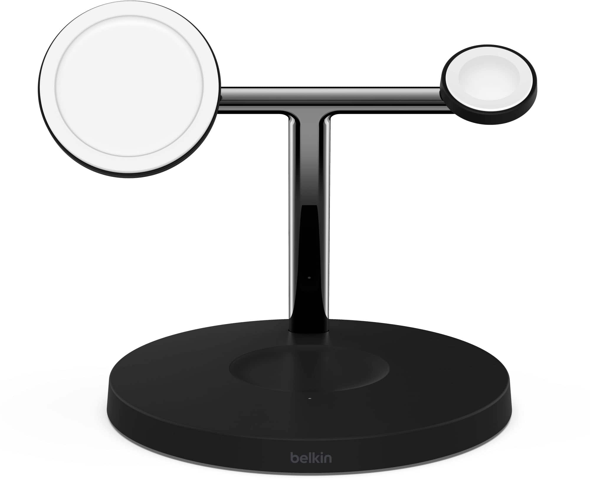 Alt View 16. Belkin - MagSafe 3-in-1 Wireless Charging Stand - 2ND GEN with Faster Apple Watch Charging- iPhone 15, 14 & 13 series & AirPods - Black.