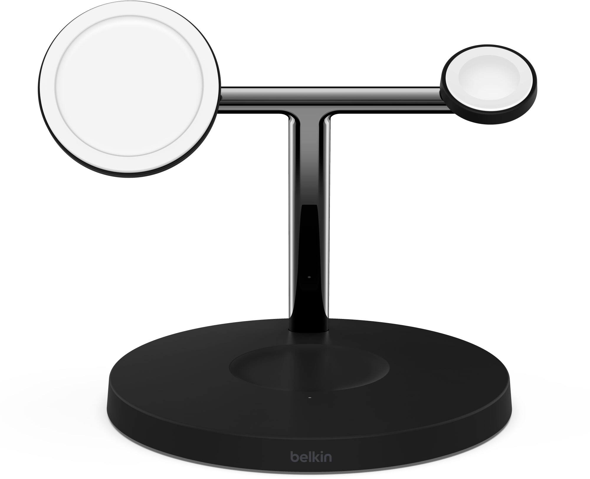 Alt View 16. Belkin - MagSafe 3-in-1 Wireless Charging Stand - 2ND GEN with Faster Apple Watch Charging- iPhone 15, 14 & 13 series & AirPods - Black.