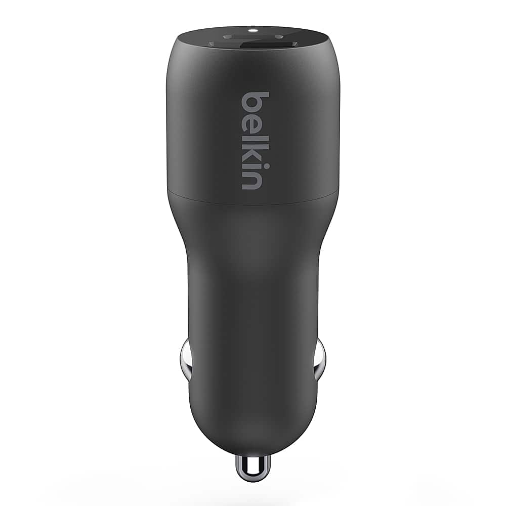 Alt View 11. Belkin - 37W Dual USB Car Charger - Power Delivery 25W USB C Port & 12W USB A Port with PPS Charging for Apple iPhone and Samsung - Black.
