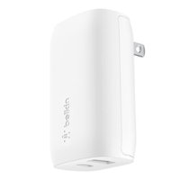 Belkin - 37 Watt USB C Wall Charger - Power Delivery 25W USB C Port + 12W USB A Port for PPS Charging Apple iPhone and Samsung - White - Front_Zoom