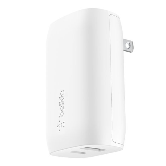 Belkin 37 Watt USB C Wall Charger Power Delivery 25W USB C Port + 12W USB A  Port for PPS Charging Apple iPhone and Samsung White WCB007dqWH - Best Buy