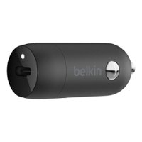 Belkin USB-C Fast Car Charger 20W-Black - Black - Front_Zoom