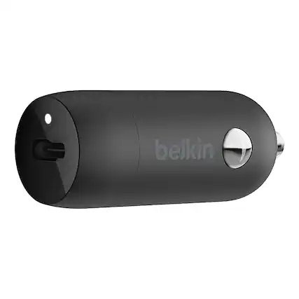 Front. Belkin - USB-C Fast Car Charger 20W - Black.