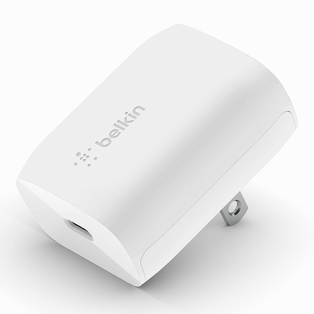 Alt View 1. Belkin - BOOSTCHARGE 20W USB-C Power Delivery Wall Charger + USB-C to Lightning Cable - White.