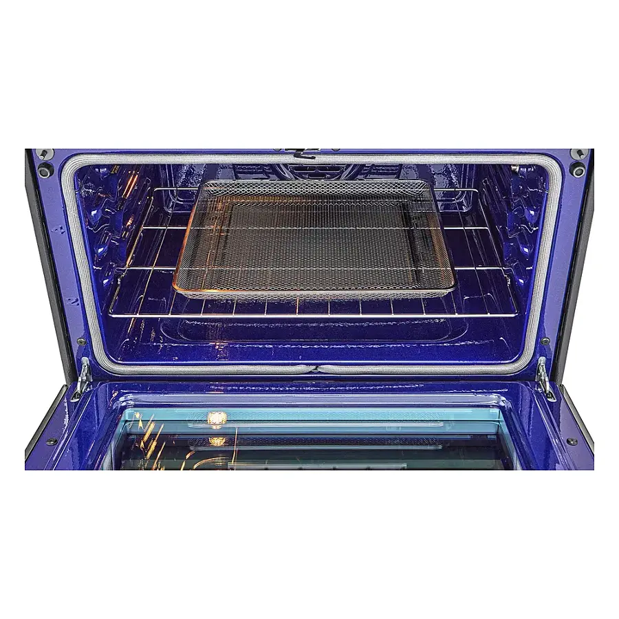 Alt View 22. LG - 7.3 Cu. Ft. Smart Slide-In Double Oven Electric True Convection Range with EasyClean and InstaView - PrintProof Black Stainless Steel.