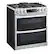 Angle. LG - 6.9 Cu. Ft. Slide-In Double Oven Gas True Convection Range with EasyClean and InstaView - PrintProof Stainless Steel.