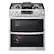 Front. LG - 6.9 Cu. Ft. Slide-In Double Oven Gas True Convection Range with EasyClean and InstaView - PrintProof Stainless Steel.