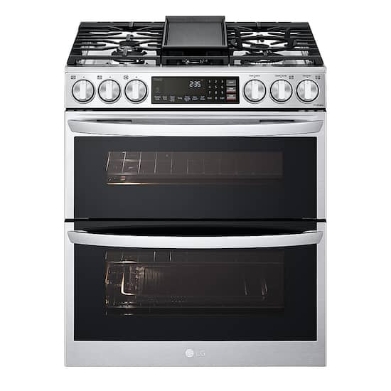 LG 6.9 Cu. Ft. Slide-In Double Oven Gas True Convection Range with  EasyClean and ThinQ Technology Stainless Steel LTG4715ST - Best Buy