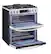 Alt View 14. LG - 6.9 Cu. Ft. Slide-In Double Oven Gas True Convection Range with EasyClean and InstaView - PrintProof Stainless Steel.
