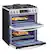Alt View 16. LG - 6.9 Cu. Ft. Slide-In Double Oven Gas True Convection Range with EasyClean and InstaView - PrintProof Stainless Steel.