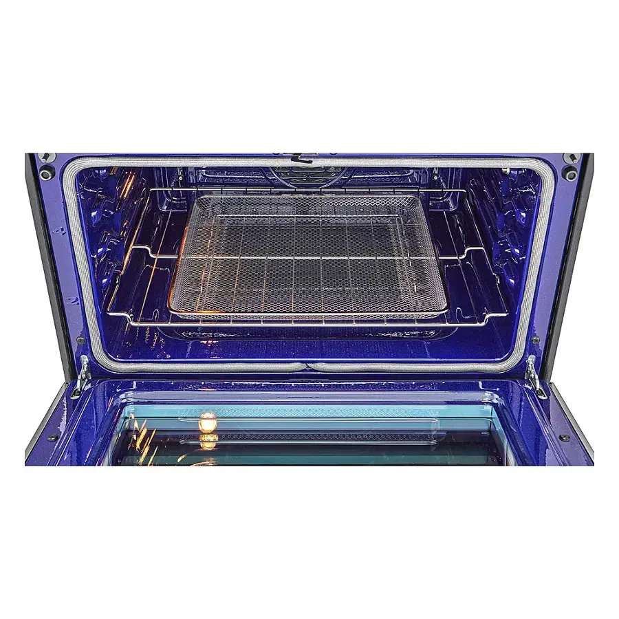 Alt View 22. LG - 6.9 Cu. Ft. Slide-In Double Oven Gas True Convection Range with EasyClean and InstaView - PrintProof Stainless Steel.