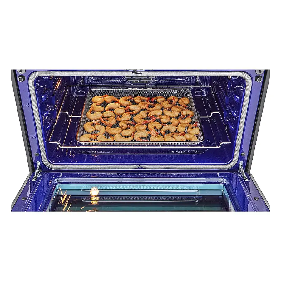 Alt View 23. LG - 6.9 Cu. Ft. Slide-In Double Oven Gas True Convection Range with EasyClean and InstaView - PrintProof Stainless Steel.