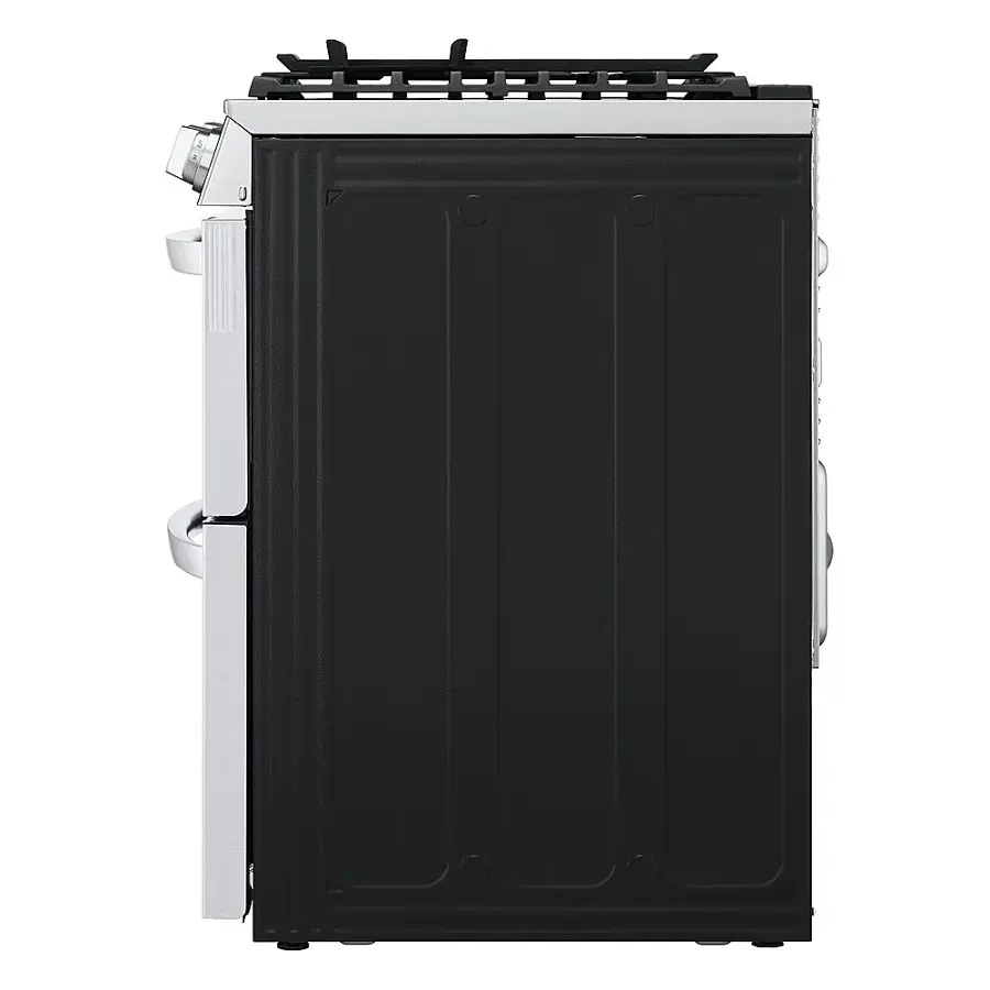 Alt View 26. LG - 6.9 Cu. Ft. Slide-In Double Oven Gas True Convection Range with EasyClean and InstaView - PrintProof Stainless Steel.