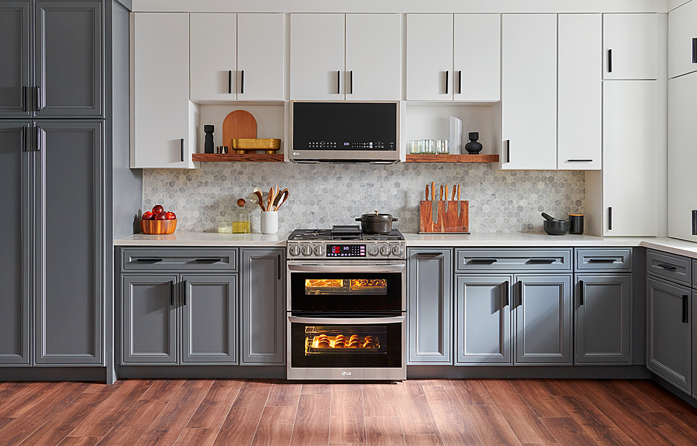 LG 6.9 Cu. Ft. Smart Slide-In Double Oven Gas True Convection Range ...