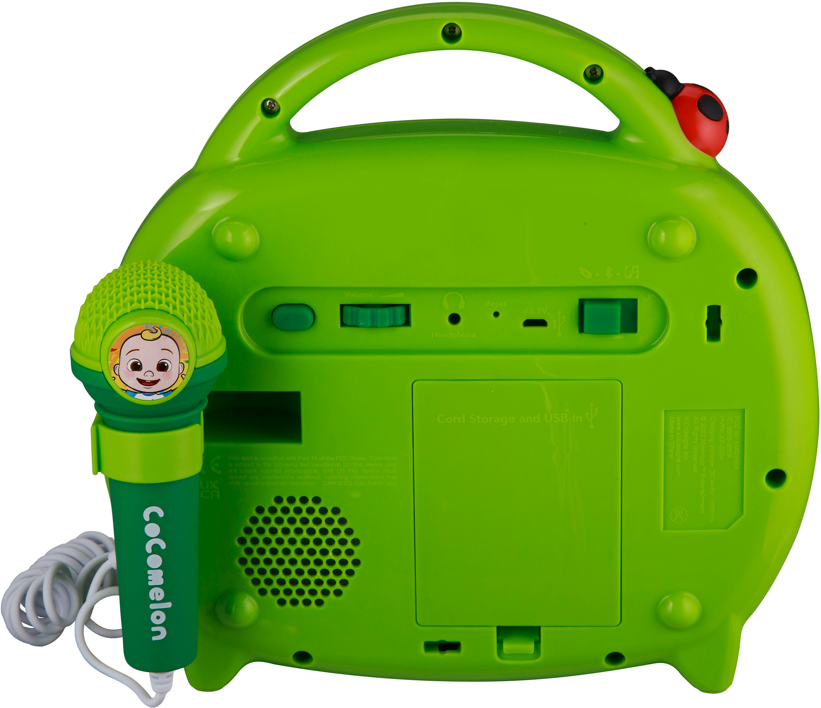 eKids Cocomelon - Auriculares para niños pequeños con música integrada para  niños, auriculares Bluetooth con batería recargable y cable de carga USB-C