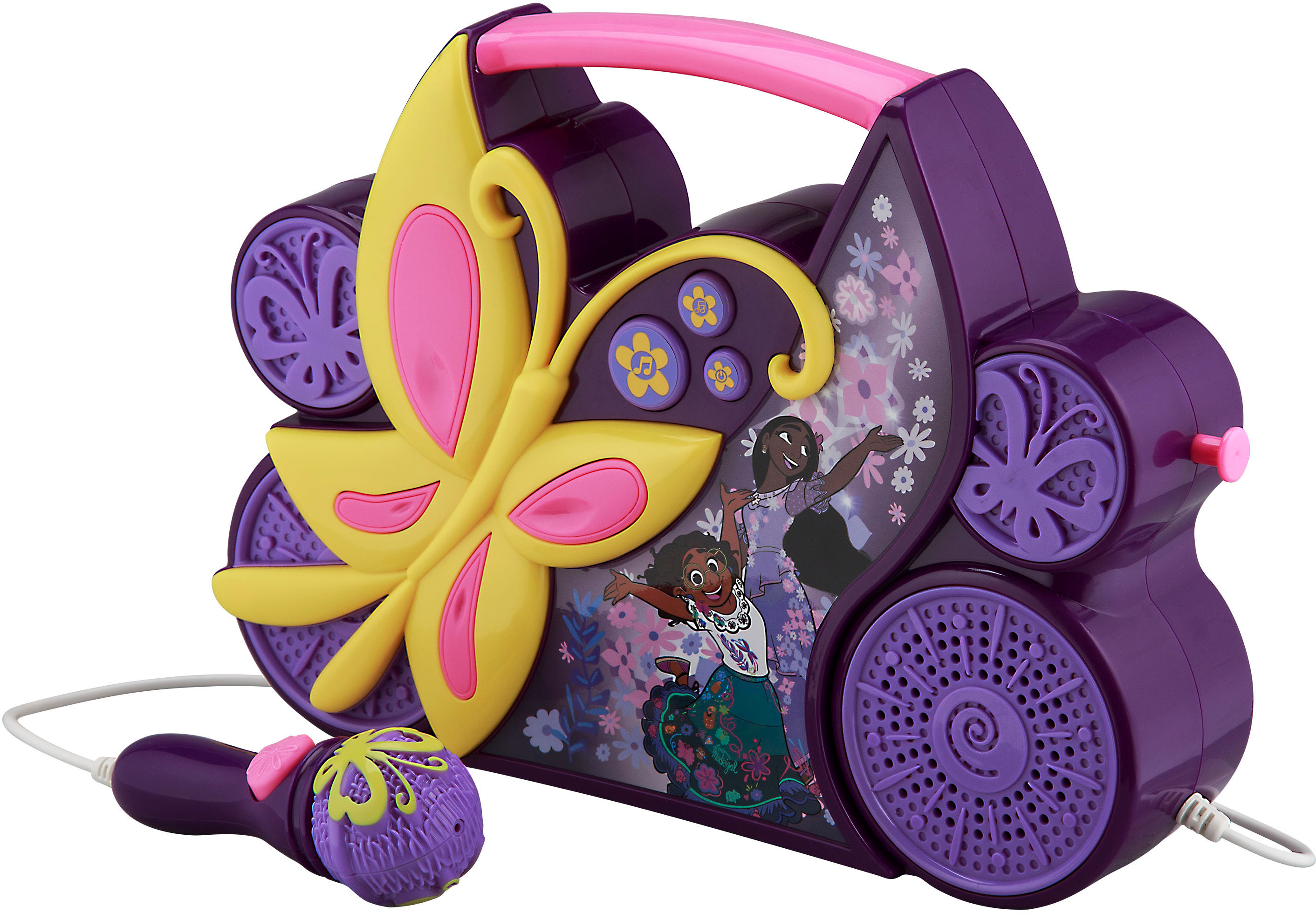 Encanto Scoop Tin Box with Handle, Purple with Encanto 24 Pair Sticker