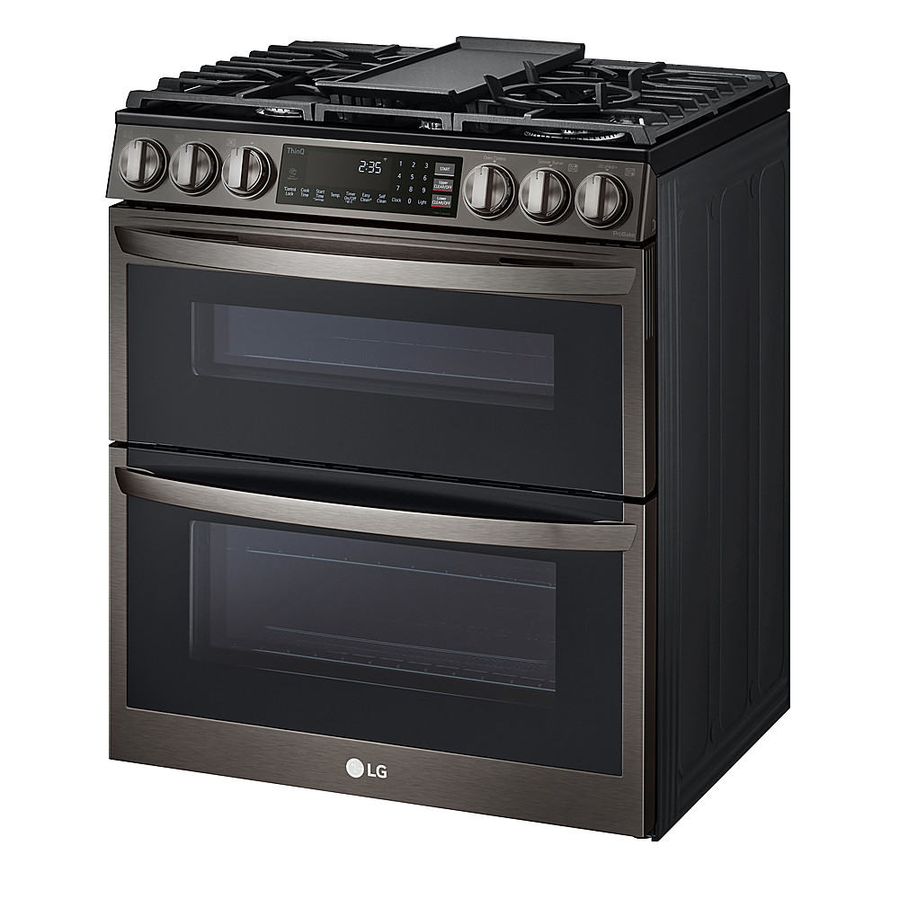 LG 6.9 Cu. Ft. Slide-In Double Oven Gas True Convection Range with  EasyClean and InstaView Stainless Steel LTGL6937F - Best Buy