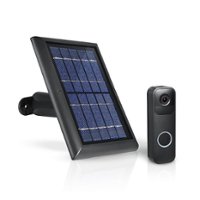 Wasserstein - Solar Panel Compatible with Blink Video Doorbell Blink Doorbell Solar Panel for Your Blink Video Doorbell - Black - Front_Zoom