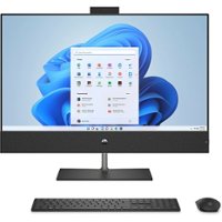 HP Pavilion 31.5" All-In-One - Intel Core i5-12400T - 16GB Memory - 512GB SSD - Black - Front_Zoom