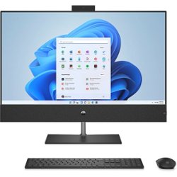 HP - Pavilion 31.5" All-In-One - Intel Core i5-12400T - 16GB Memory - 512GB SSD - Black - Front_Zoom